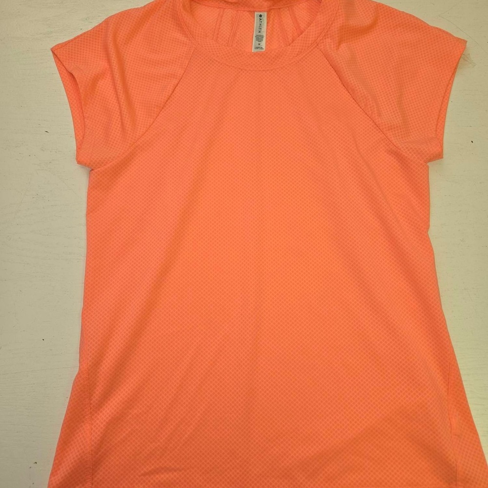 Athleta Coral Mesh Short-Sleeve Performance Tee